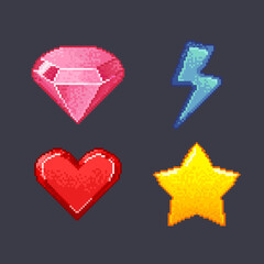 set of game icons