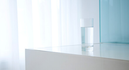 Ein Glas Wasser in einer Arztpraxis