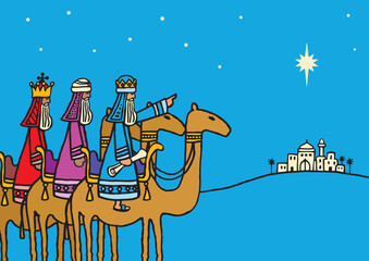The Three Wise Men Blue
