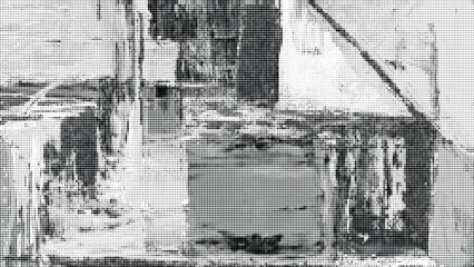 Monochrome halftone background. Grunge abstract background. Abstract elegant background. Elegant decoration. Modern vector design element. Graphic color background. Vector pattern.