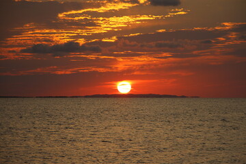 magnificent sunset in cuba