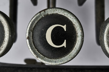 C - old typewriter keys