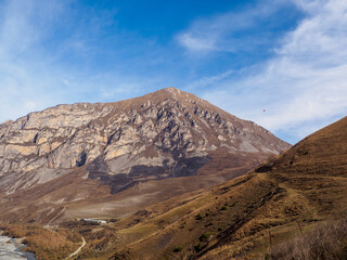 Mount Chydjyty Khokh. View from Dargavs. North Ossetia. Russia