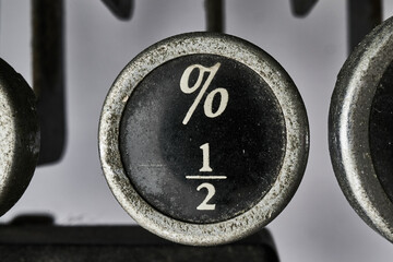 1/2 - old typewriter keys