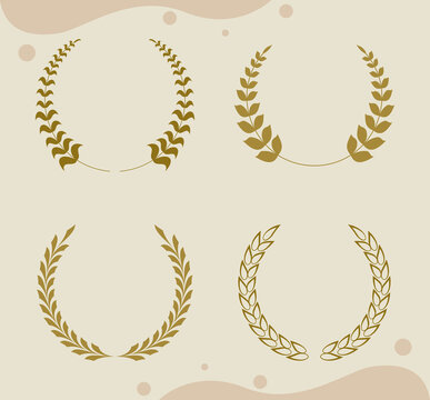 laurel wreaths four icons