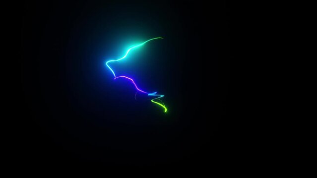 animated abstract trail colorful stroke lightning bolt visualizer vj