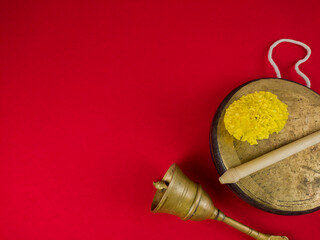 puja essentials kashor and ghanta, puja bell or gong bell made of brass used in hindu rituals....