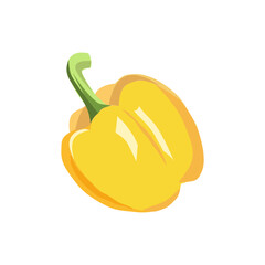 Vector illustration, pepper isolated on white background.