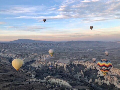 Hot Air Balloons Over Cappadocia, Turkey