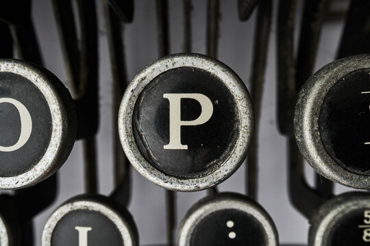 P - old typewriter keys