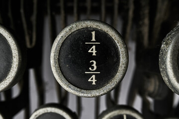 1/4 - old typewriter keys