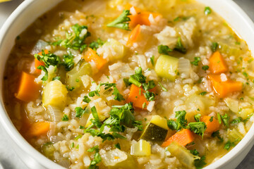 Homemade Healthy Lemon Rice Soup