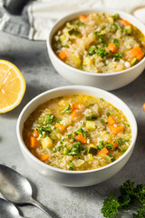Homemade Healthy Lemon Rice Soup