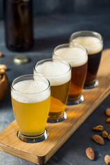 Boozy Refreshing Cold Beer Flight