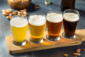 Boozy Refreshing Cold Beer Flight