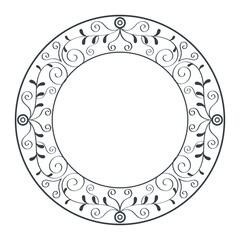 circular elegant monogram icon