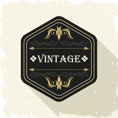 vintage label emblem