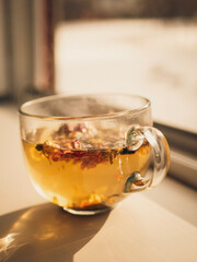 cup of tea with lemon