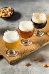 Cold Refreshing Craft Beer Flight