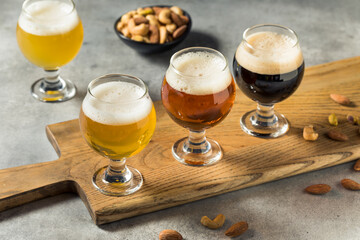 Cold Refreshing Craft Beer Flight