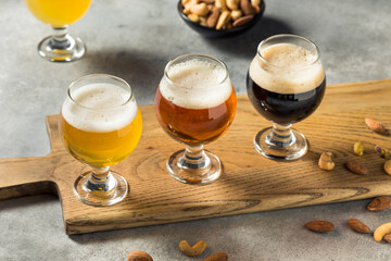 Cold Refreshing Craft Beer Flight