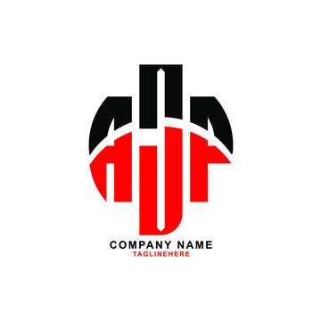 AJP letter design. AJP letter logo design with white background. AJP creative letter logo with two colors.
