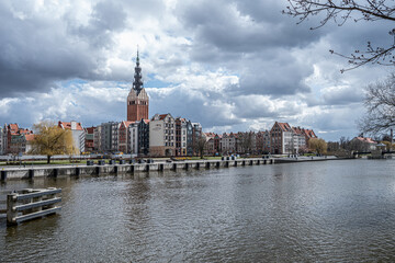 Fototapeta premium rzeka Elbląg, Starówka Elbląg