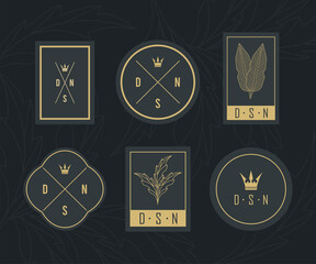 elegant pattern six emblems