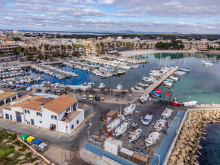 Obraz premium Colònia de Sant Jordi port, ses Salines, Mallorca, Balearic Islands, Spain