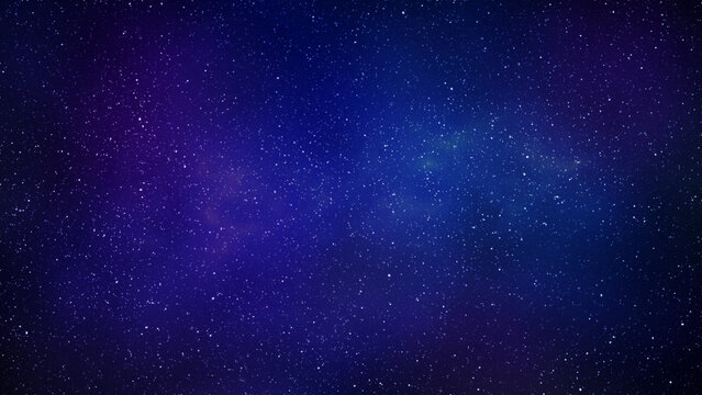 Night blue starry sky horizontal background