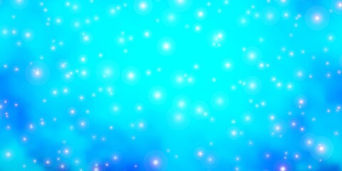 Light BLUE vector texture with beautiful stars. Colorful illustration with abstract gradient stars. Pattern for wrapping gifts.