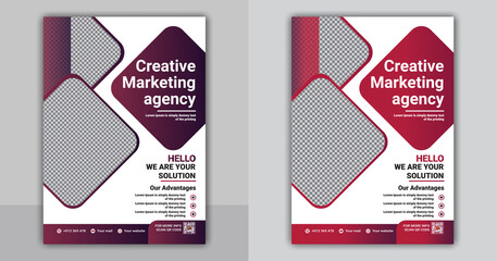 Digital marketing agency flyer template or Modern digital marketing agency flyer template