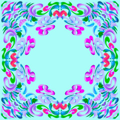 Pastel decorative frame border