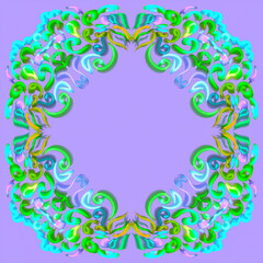 Pastel decorative frame border