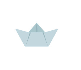 Paper boat vector isolated icon. Paper origami ship emoji illustration. Paper boat vector isolated emoticon