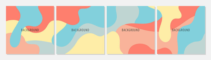 Hand drawn abstract design background. Social media template.