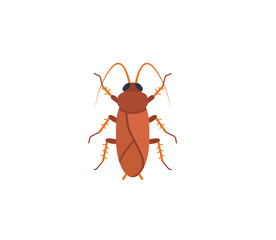 Cockroach vector isolated icon. Emoji illustration. Cockroach vector emoticon