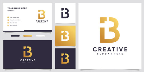 monogram logo design initial latter B with creative concept