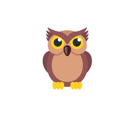Owl vector isolated icon. Emoji illustration. Owl vector emoticon