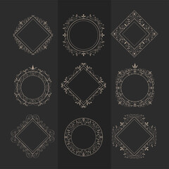 nine elegants monograms icons