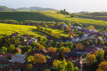 Detail of Podhradie village in Turiec region, Slovakia.
