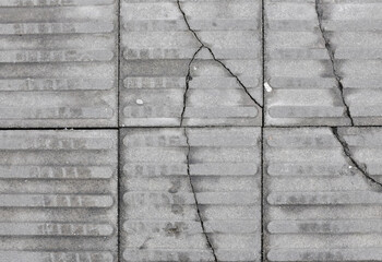 Tactile paving designed to help people with visual impairment to enable them to know their location...