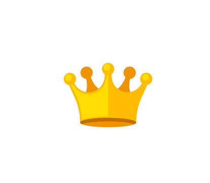 Golden Crown vector isolated icon. Emoji illustration. Crown vector emoticon