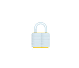 Padlock vector isolated icon. Emoji illustration. Lock vector emoticon