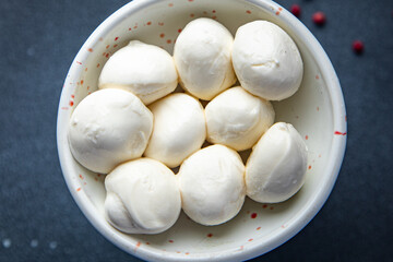 mozzarella mini fresh dietary healthy meal food diet still life snack on the table copy space food background 