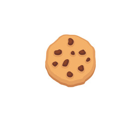 Chocolate cookie vector isolated icon. Emoji illustration. Chocolate cookie vector emoticon