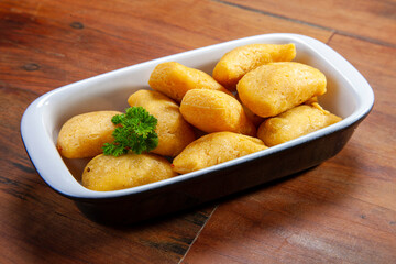 Angu Pastel / Corn Pastel / Brazilian food / tradicional food