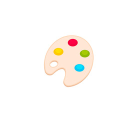 Artist palette vector isolated icon. Emoji illustration. Artist palette vector emoticon