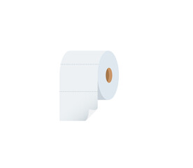 Toilet Paper vector isolated icon. Emoji illustration. Toilet paper roll vector emoticon