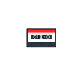 Audio cassette vector isolated icon. Emoji illustration. Audio cassette vector emoticon